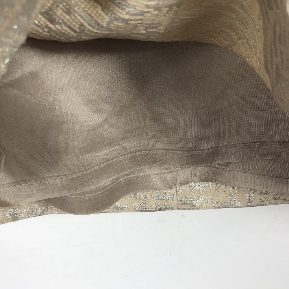 New Loft Pencil Gold Skirt Silver Sparkle Lined - Picture 5 of 7